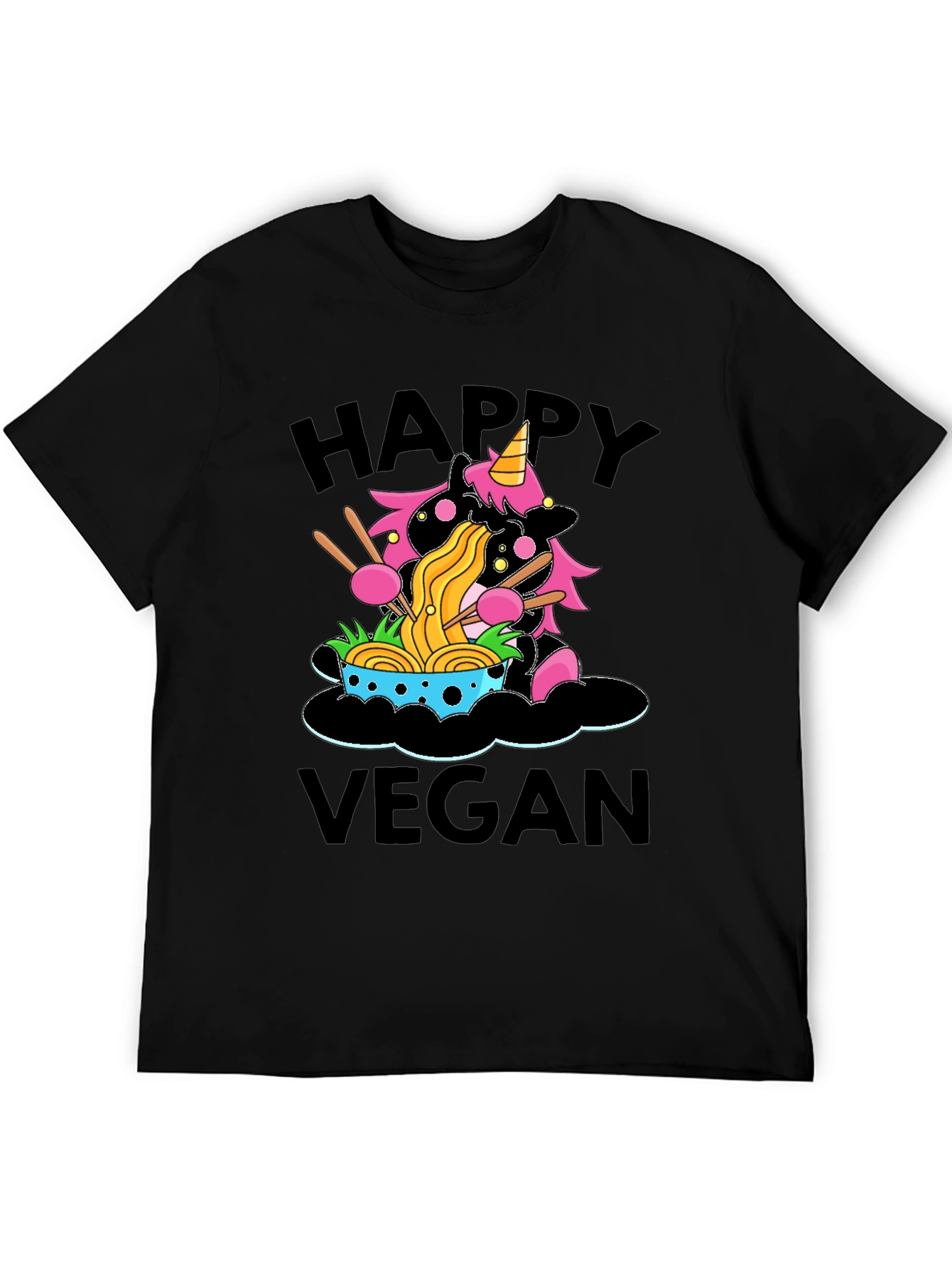 Happy Vegan Unicorn Ramen T-Shirt