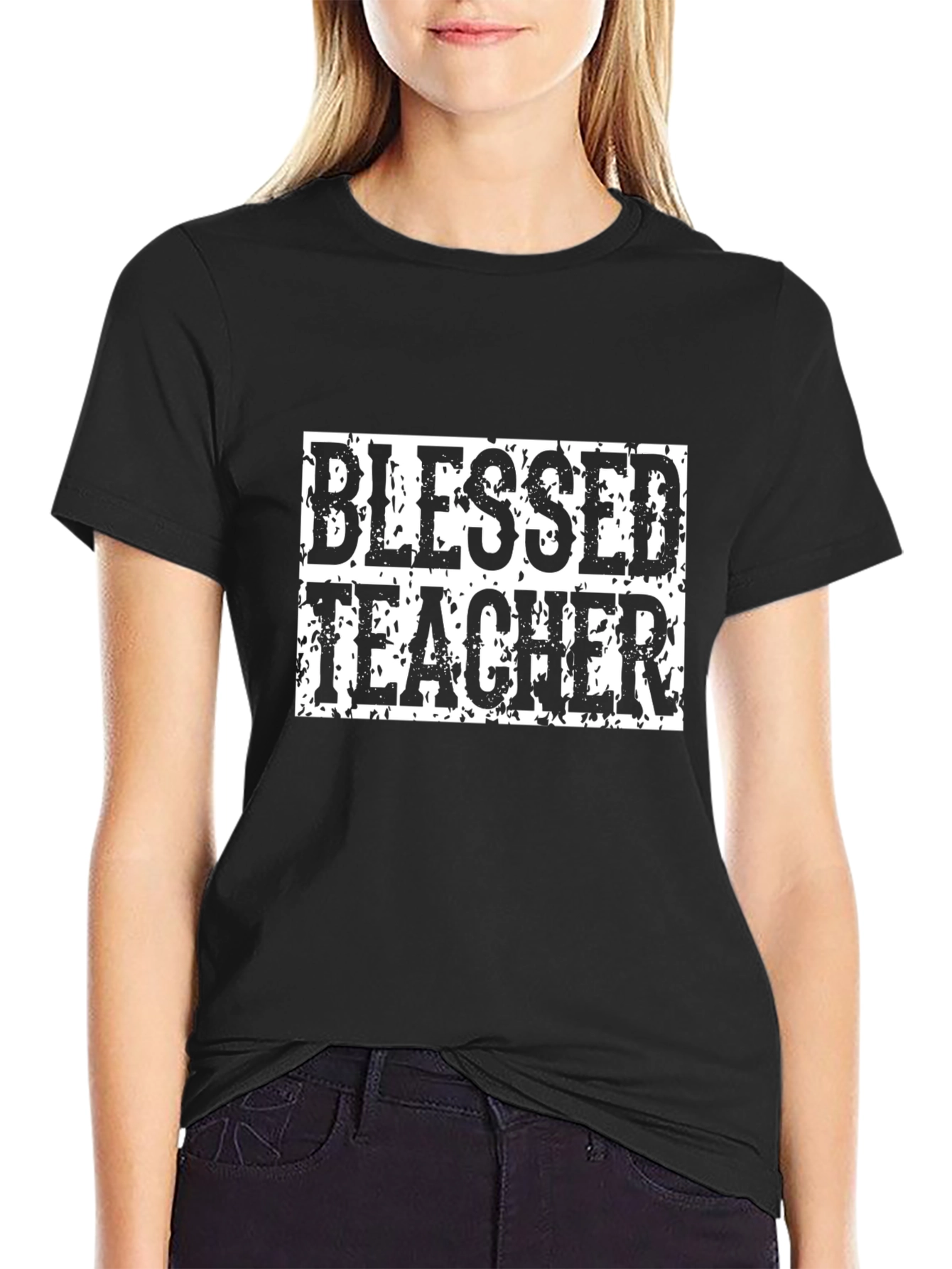 Blessed Teacher Graphic T-Shirt - Black