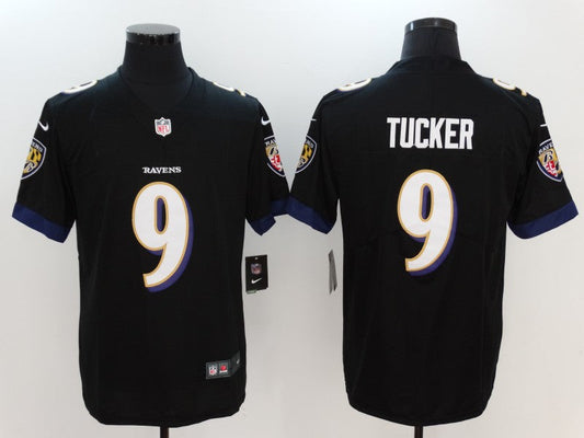 Men's Baltimore Ravens Justin Tucker #9 Black Game Player Jerseys