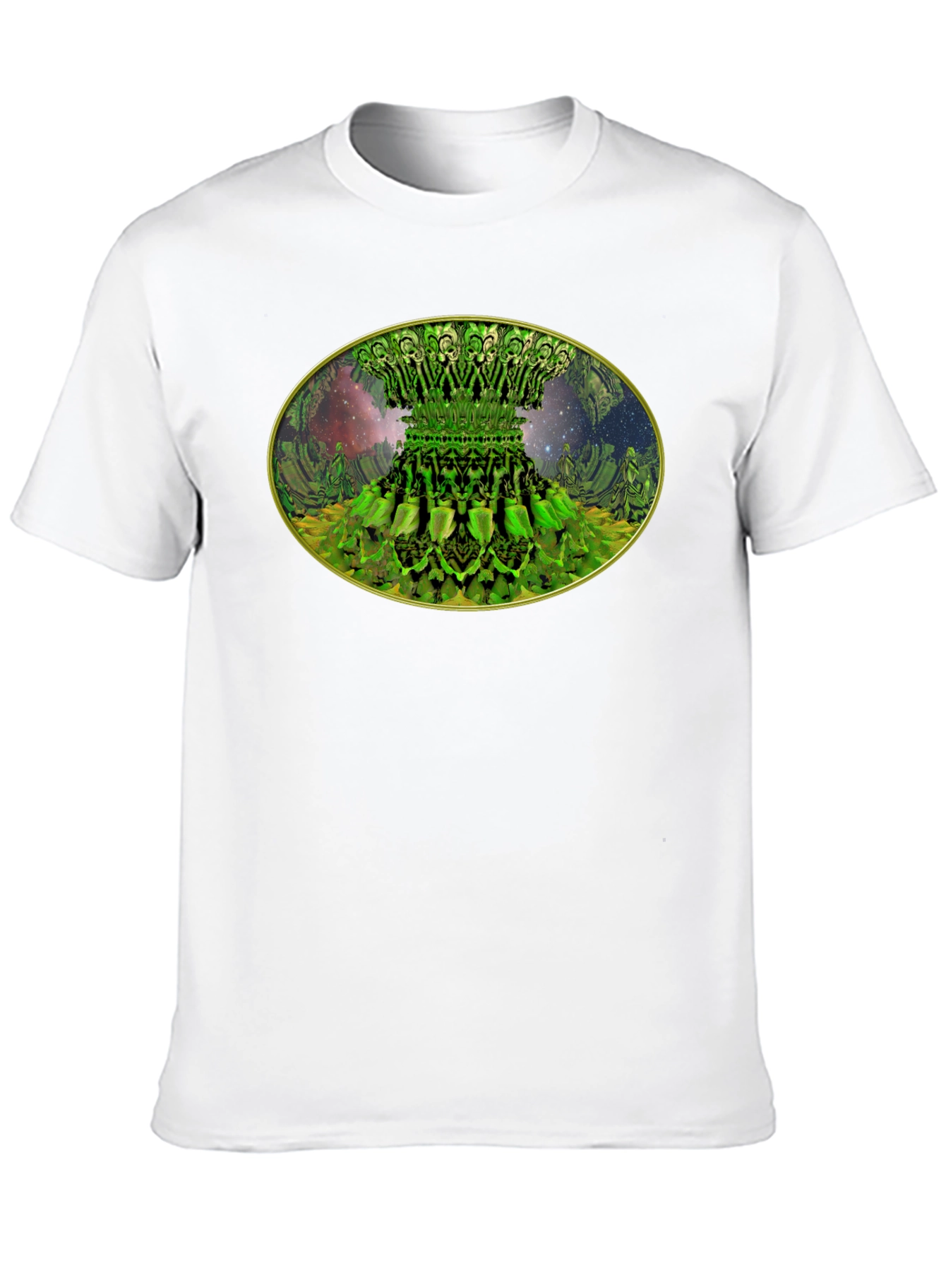 Fractal Forest Tee - Unique Green Design