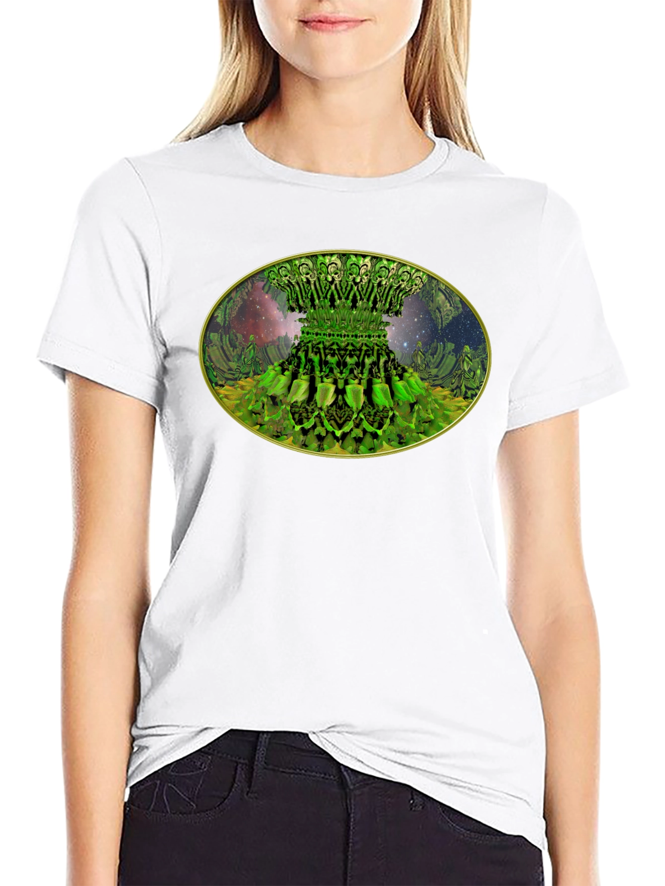 Fractal Forest Tee - Unique Green Design