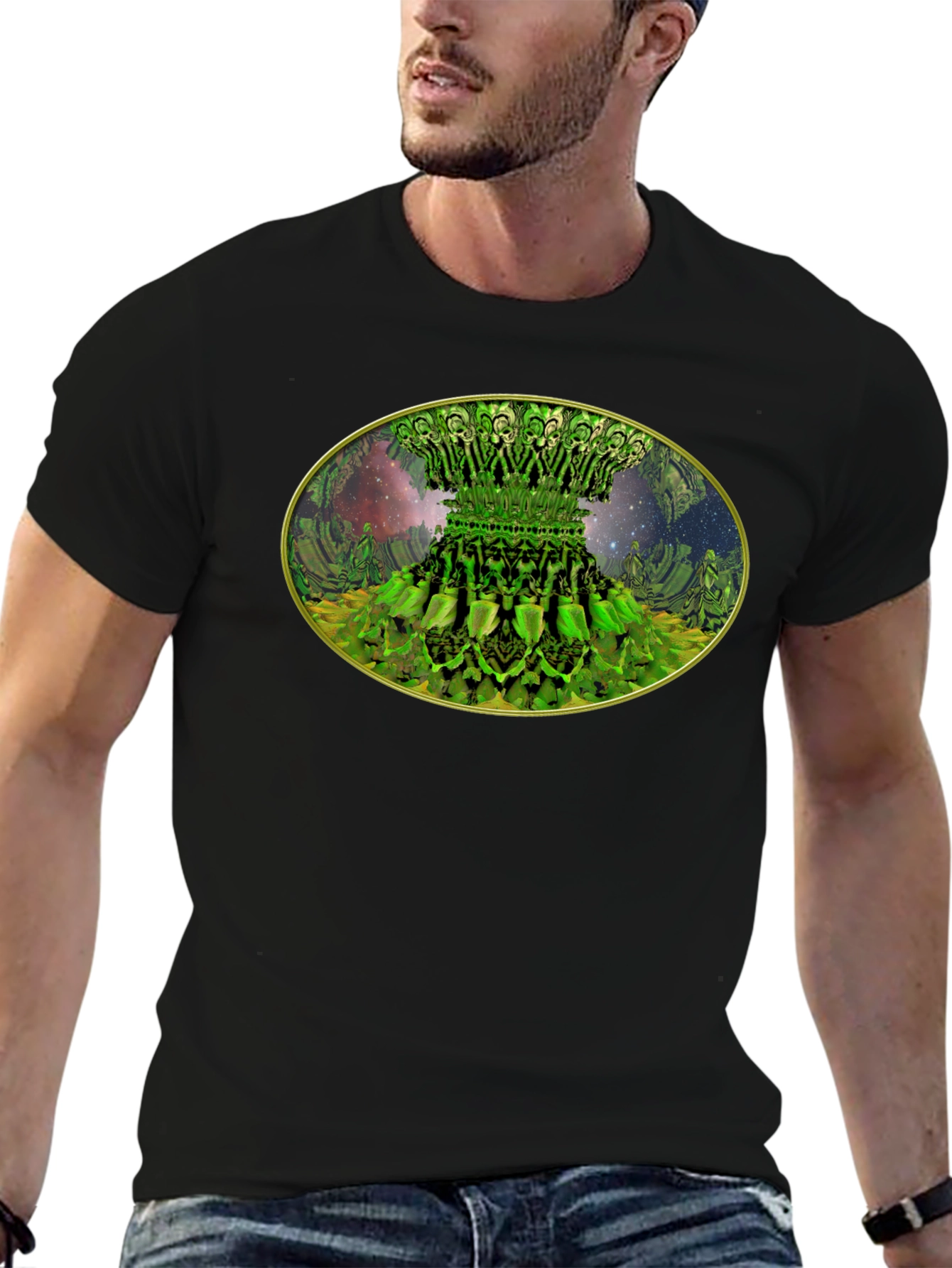 Fractal Forest Tee - Unique Green Design