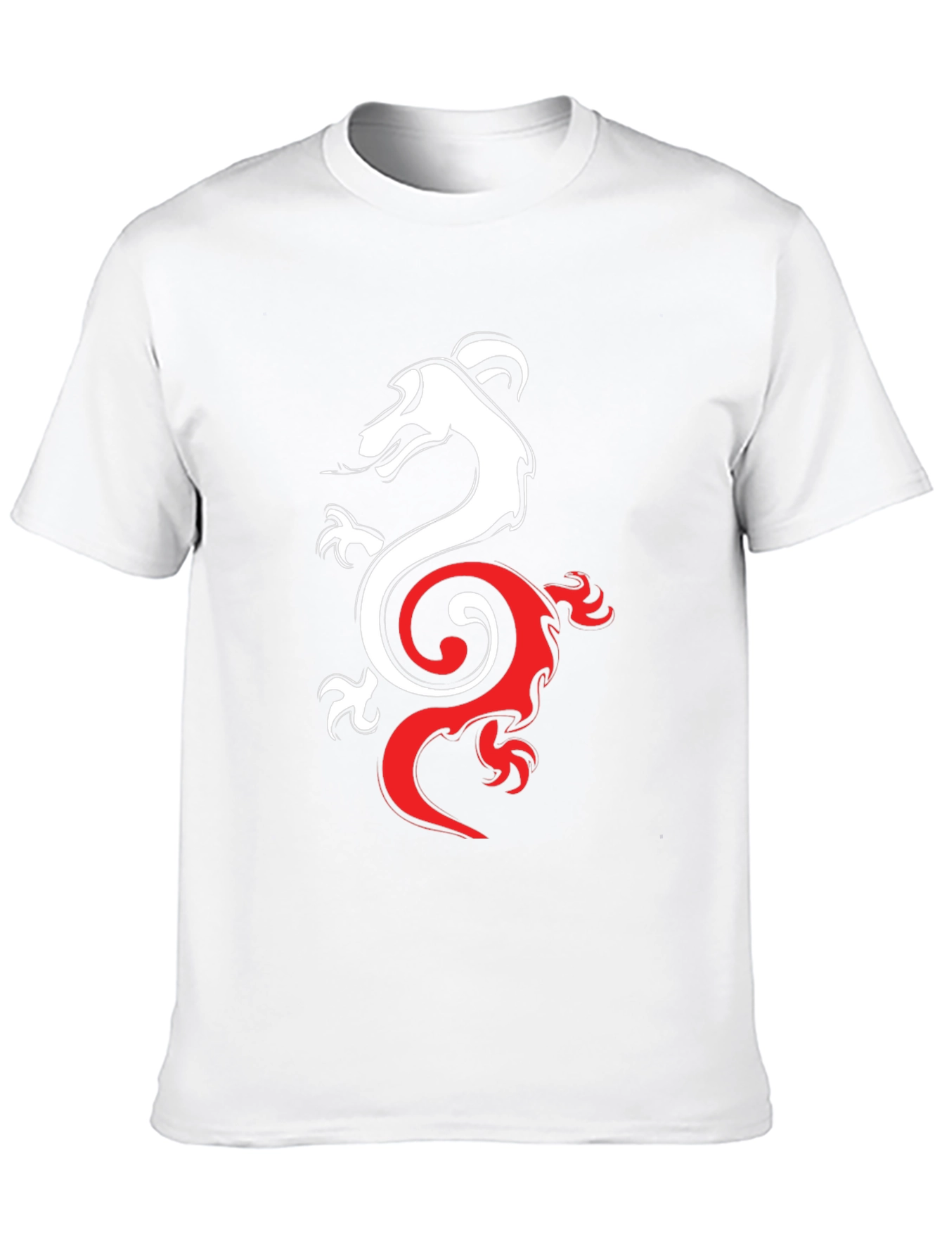 Dragon Yin Yang Graphic Tee - Black