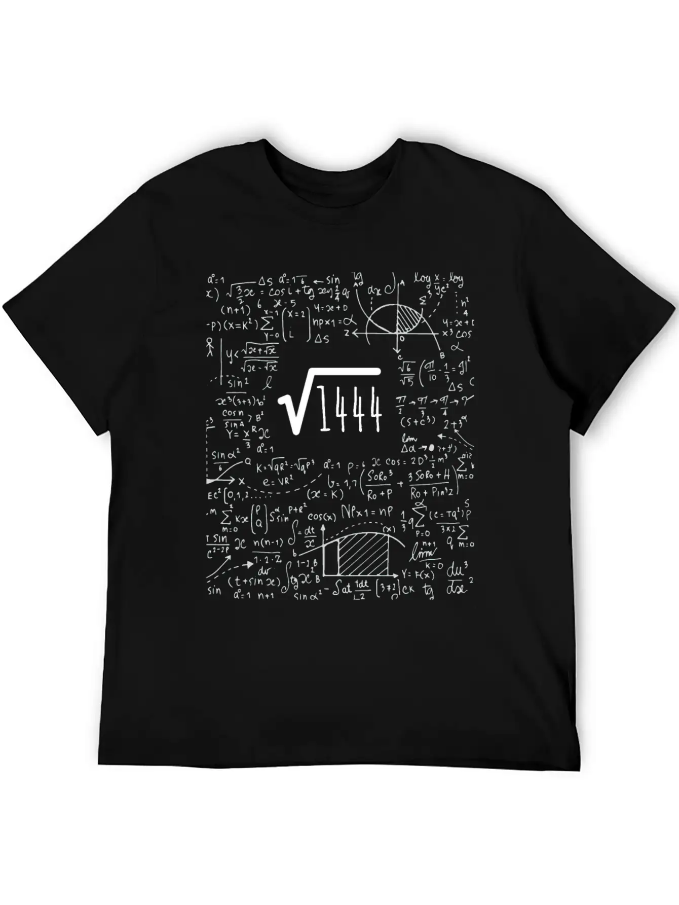 38th Birthday Square Root Of 1444: 38 Years Old Unisex Short Sleeve Soft Cotton T-Shirt – Casual Everyday Wear