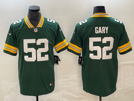 Men's Green Bay Packers Rashan Gary #52 Green Game Jerseys