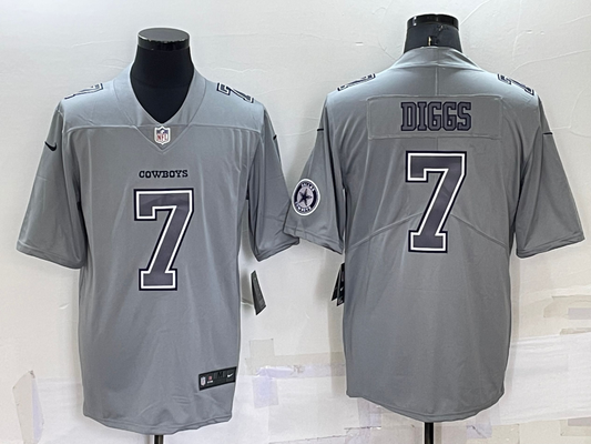 Men's Dallas Cowboys Trevon Diggs #7 Gray Atmosphere Fashion Game Jerseys