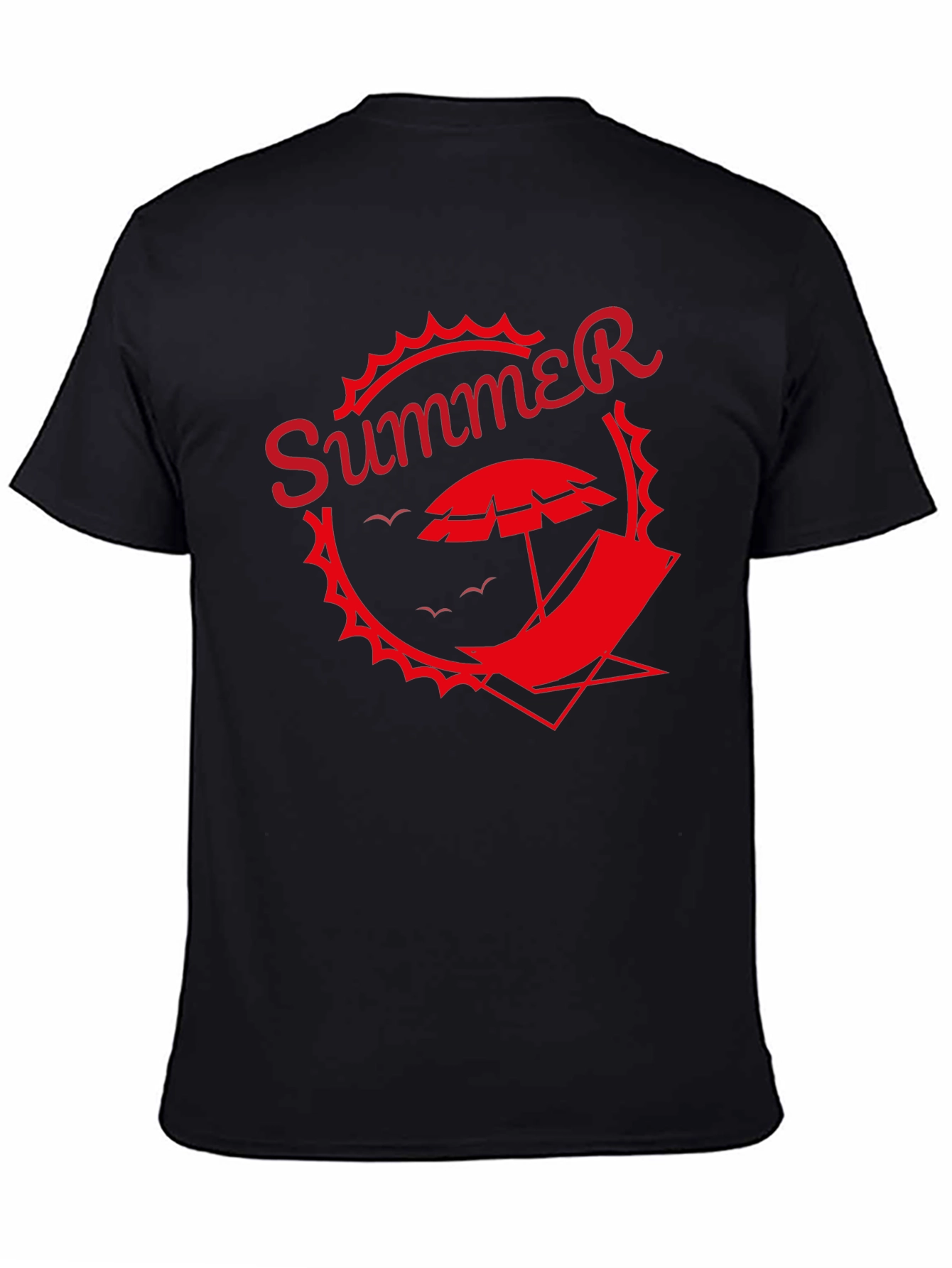 Summer Graphic Tee - Black Beach T-Shirt