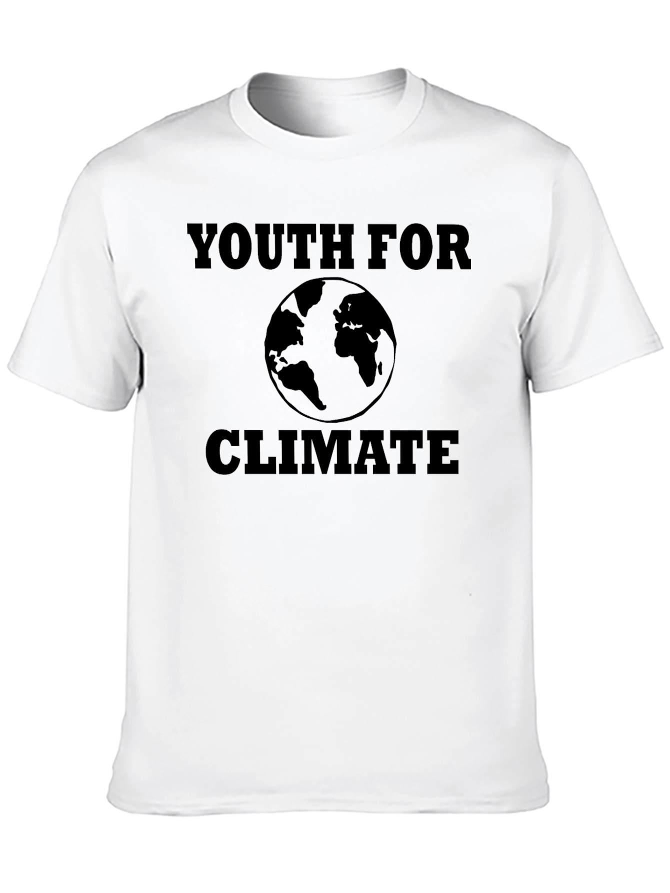 Youth for Climate Black T-Shirt - Earth Design