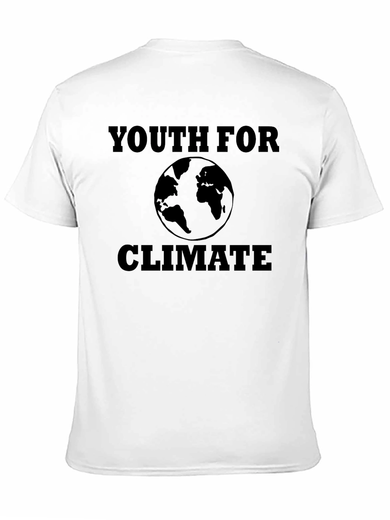 Youth for Climate Black T-Shirt - Earth Design