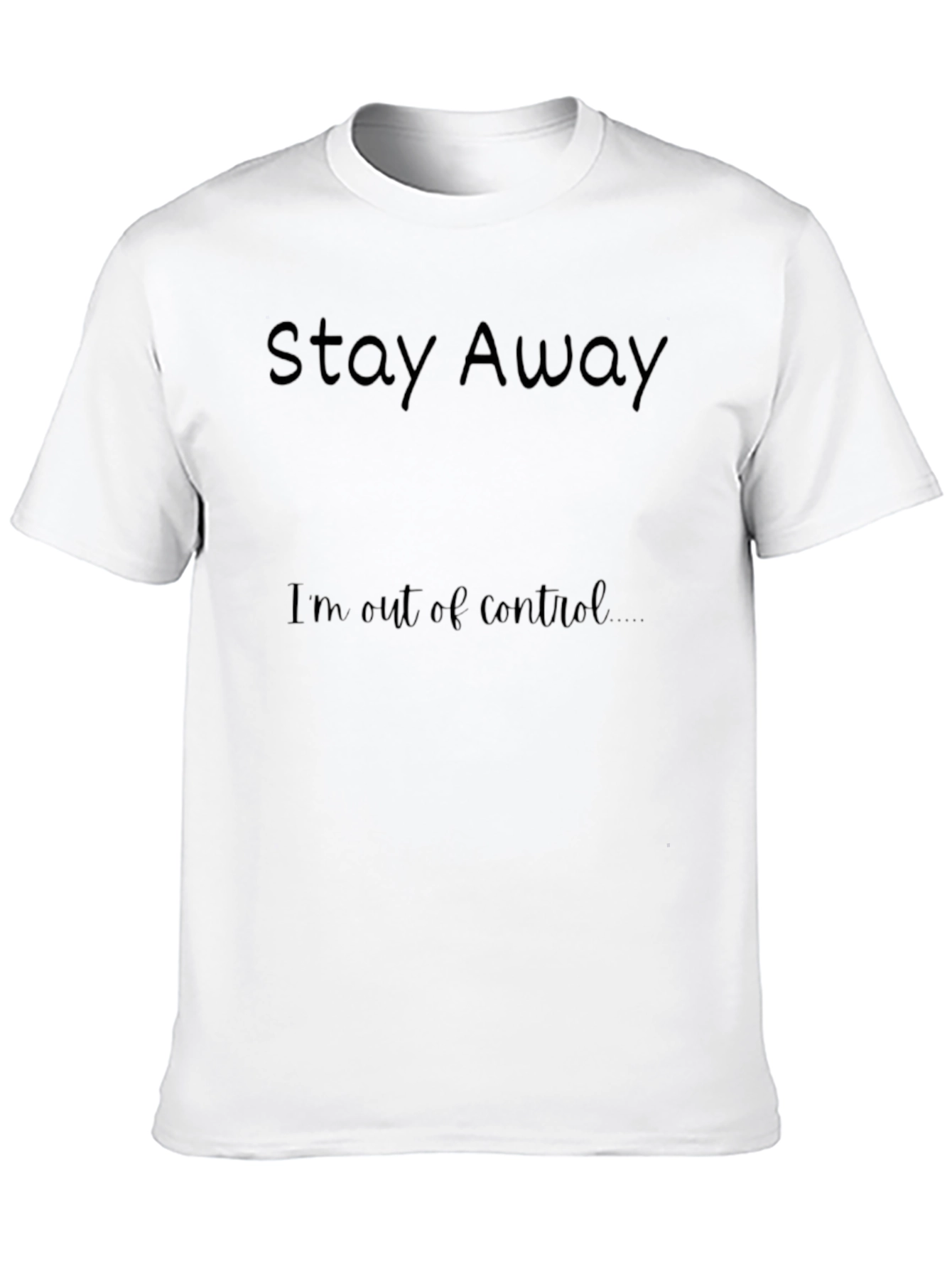 Stay Away Graphic Tee - Black Casual T-Shirt