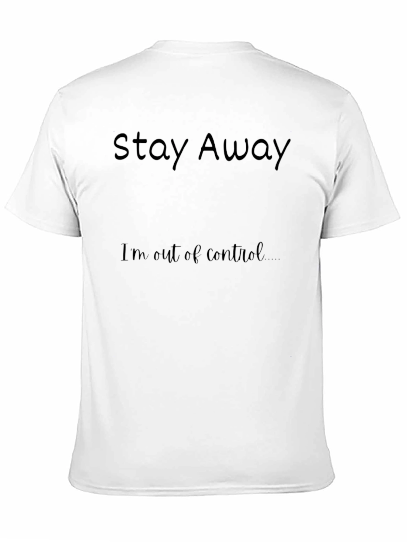 Stay Away Graphic Tee - Black Casual T-Shirt