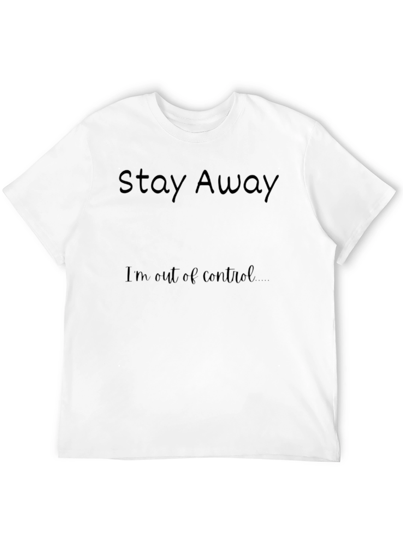 Stay Away Graphic Tee - Black Casual T-Shirt