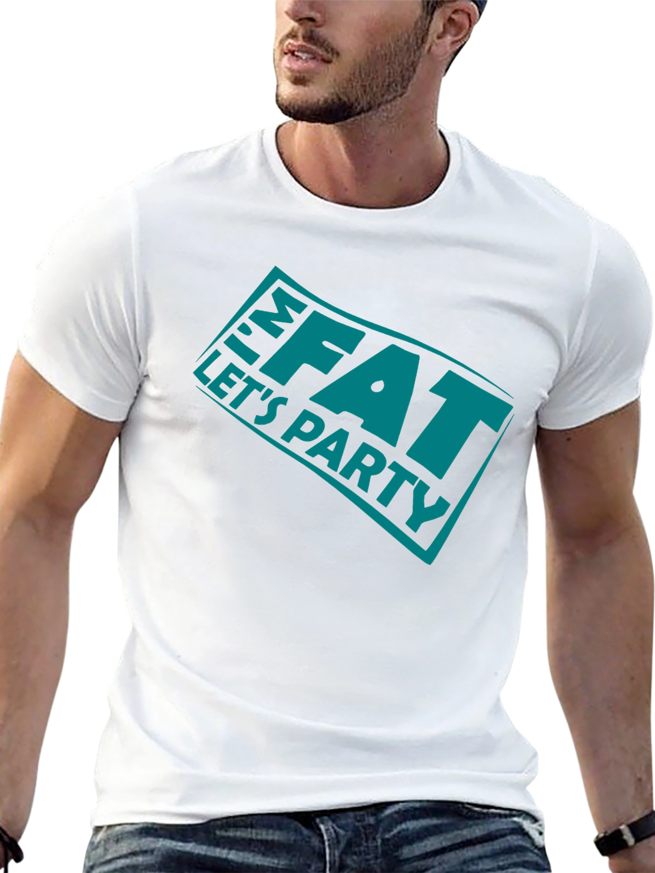 Im FAT Lets Party Black T-Shirt