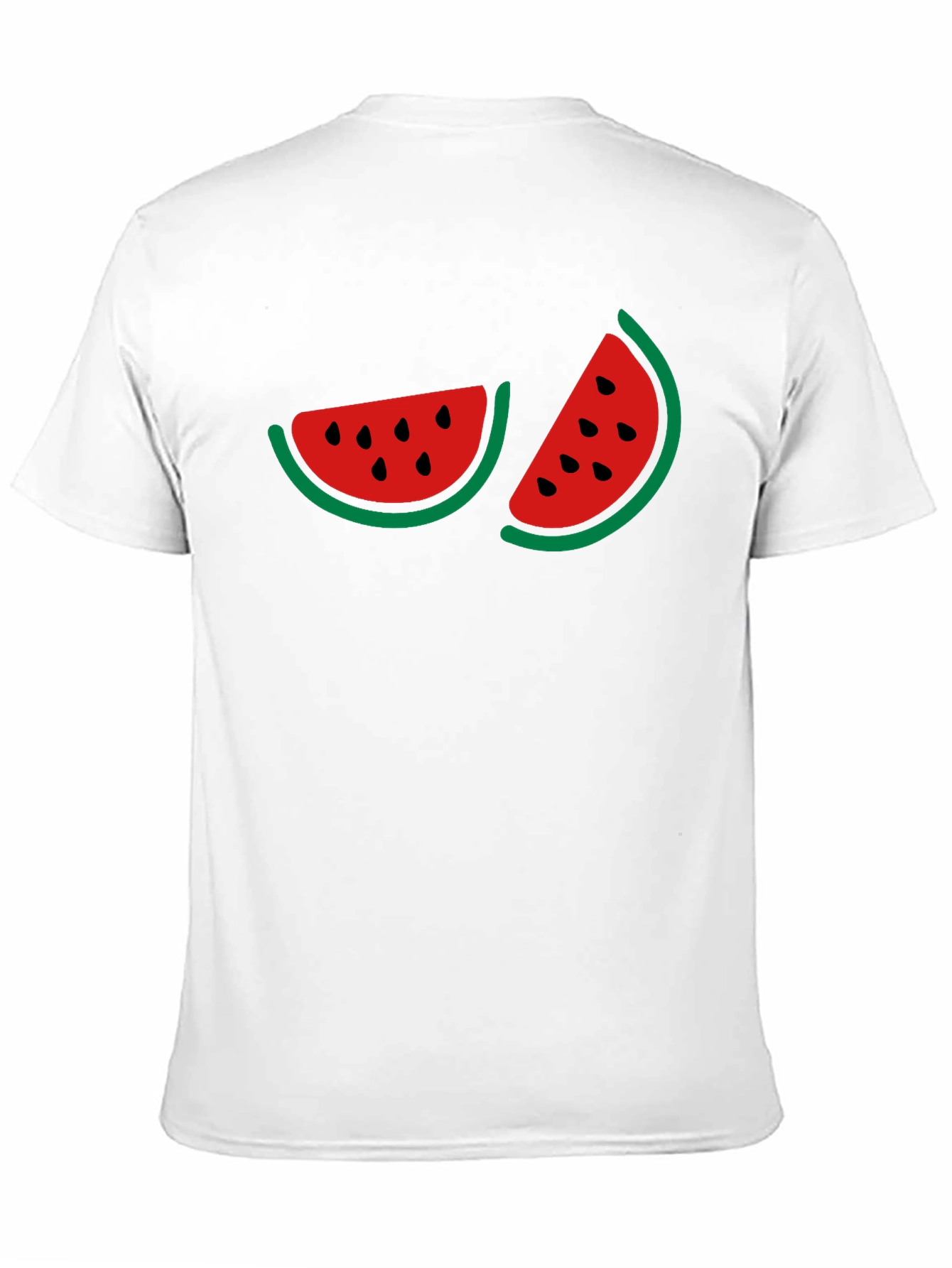Watermelon Graphic Print Black T-Shirt