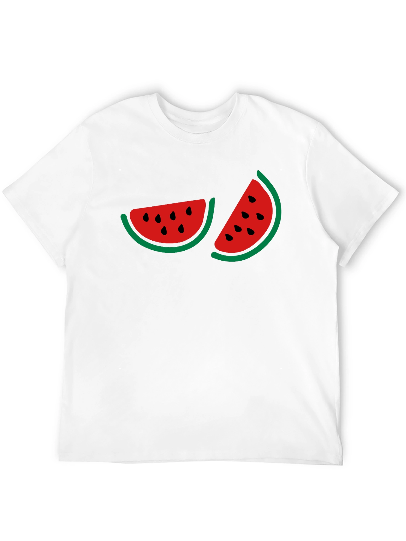 Watermelon Graphic Print Black T-Shirt