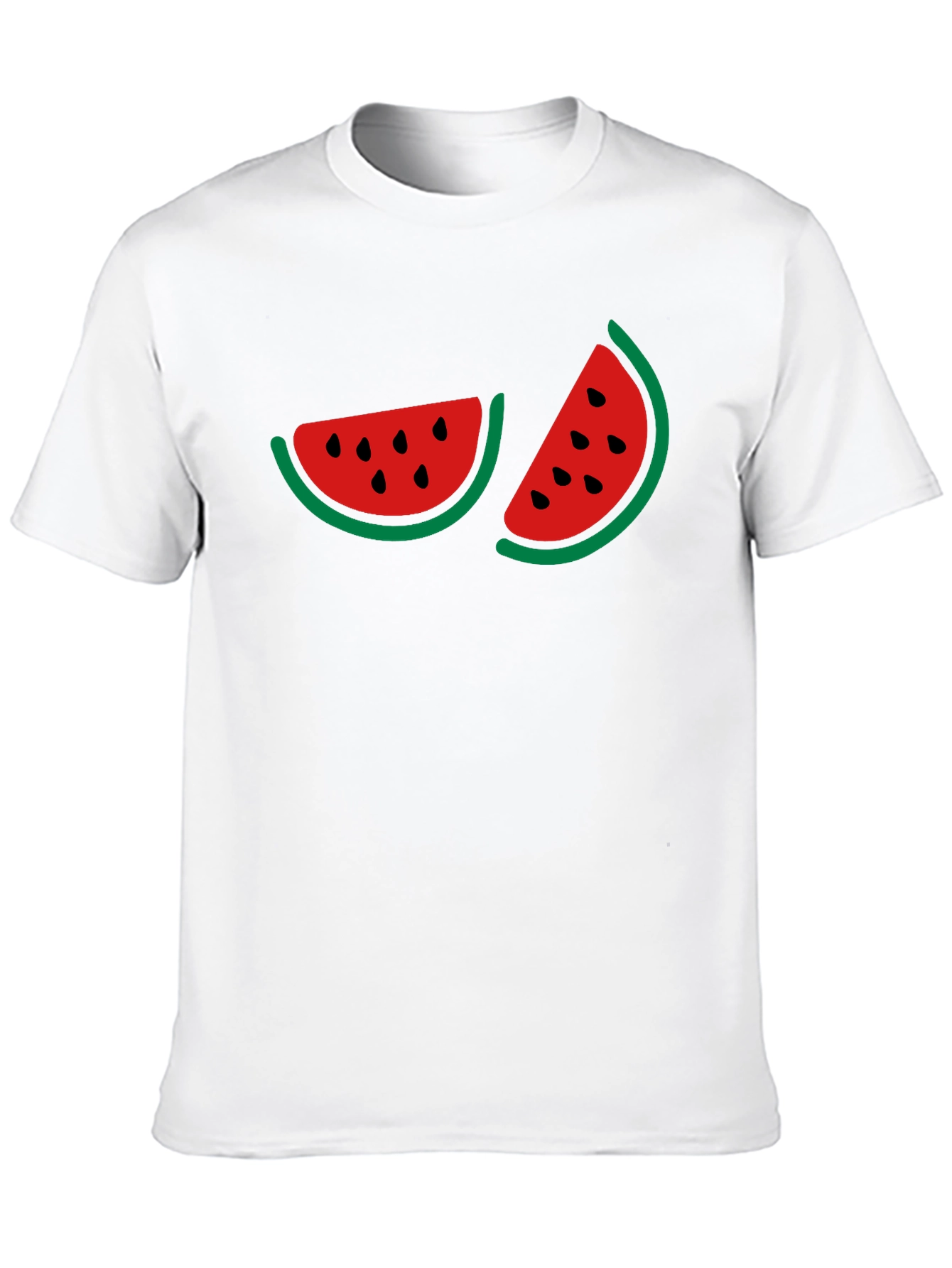 Watermelon Graphic Print Black T-Shirt