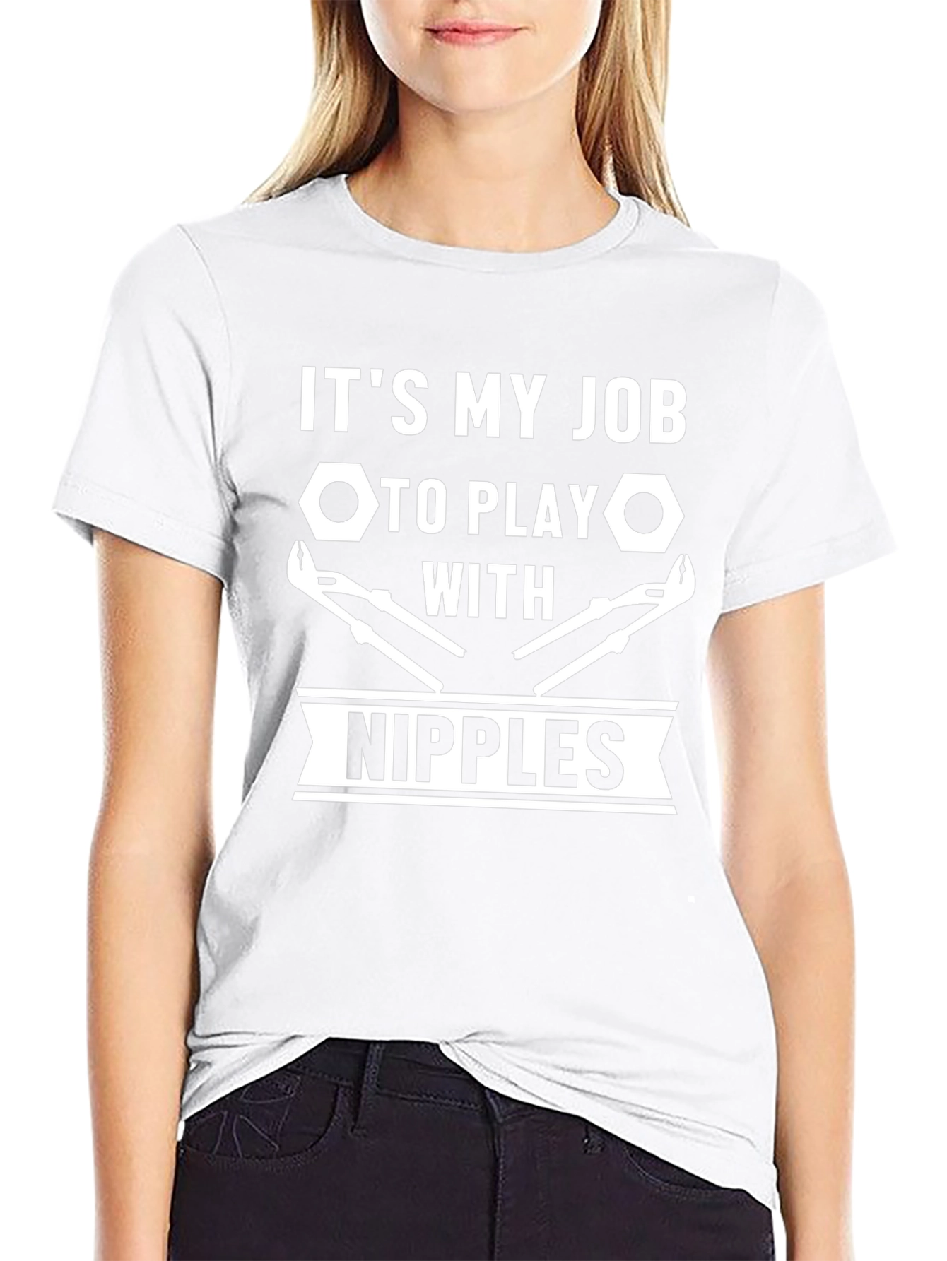 Its My Job To Play With Nipples Funny T-Shirt