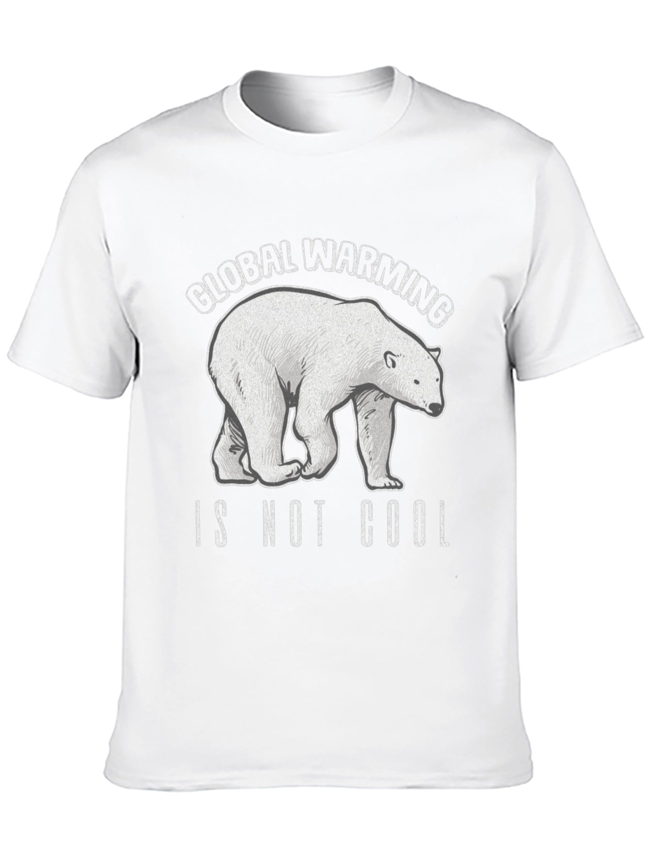 Global Warming Not Cool Polar Bear Black T-Shirt