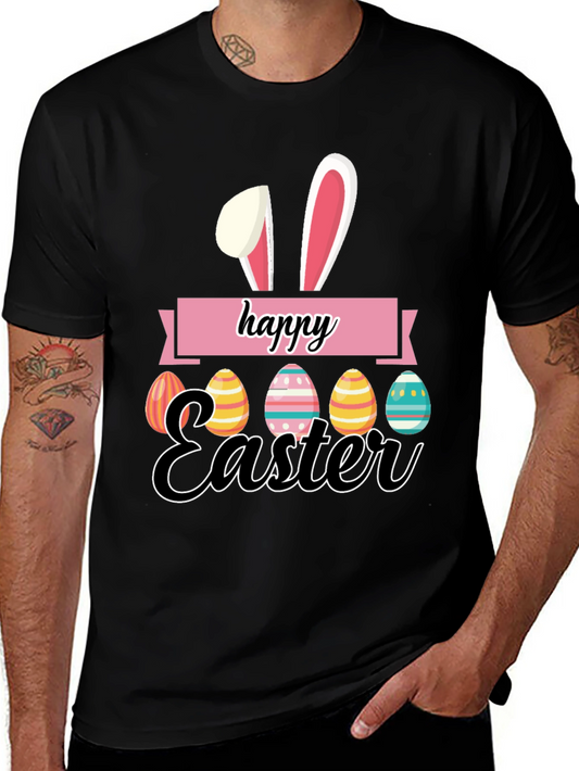 Happy Easter Bunny Eggs Graphic T-Shirt
