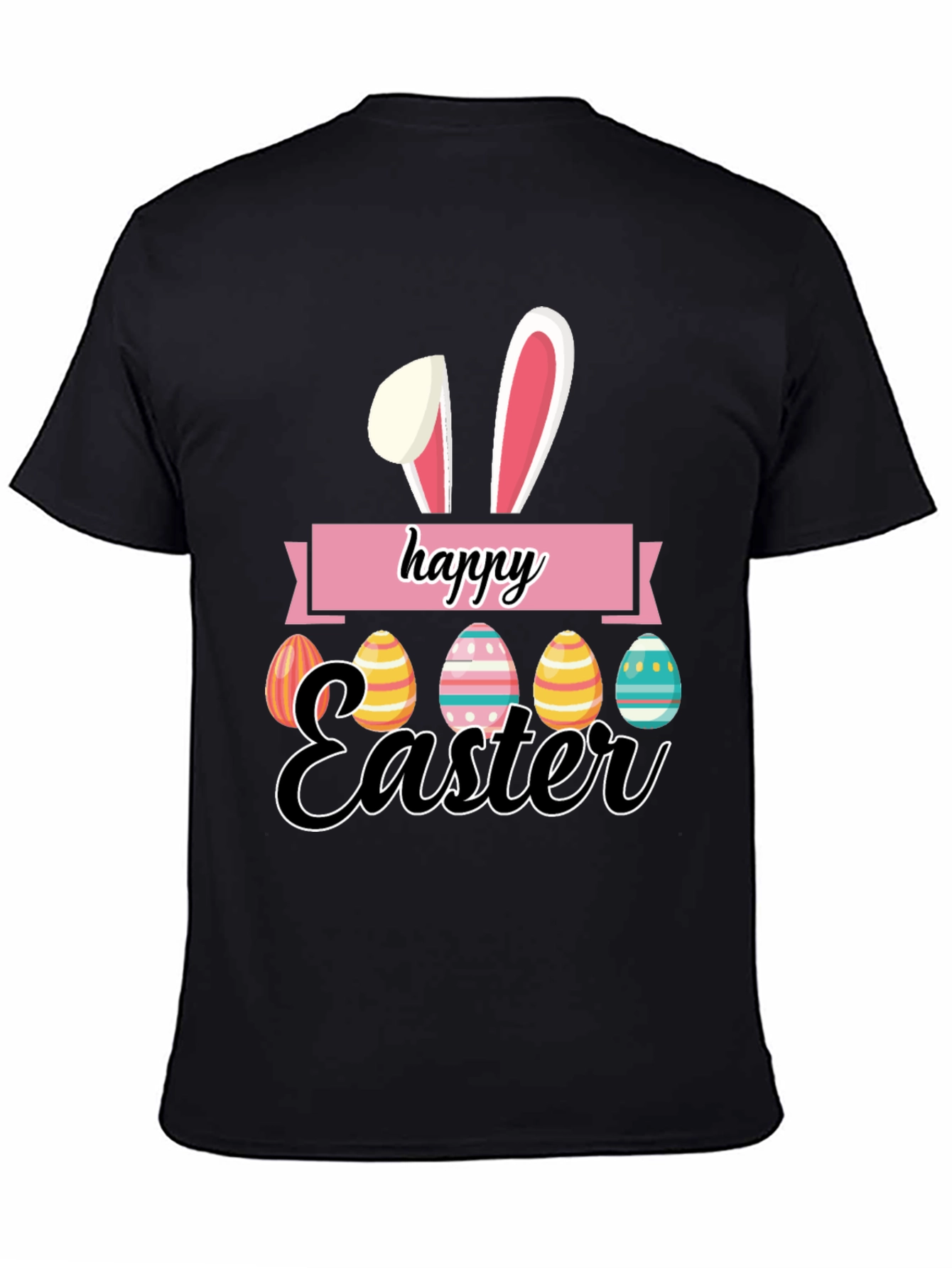 Happy Easter Bunny Eggs Graphic T-Shirt