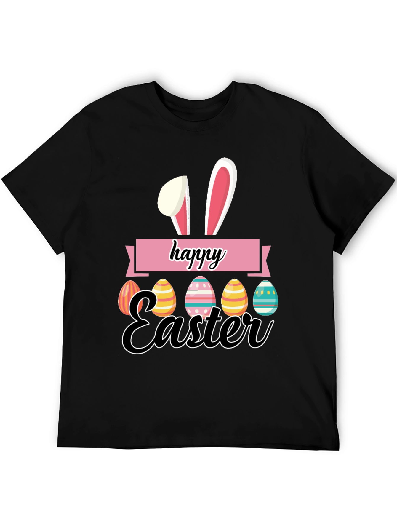 Happy Easter Bunny Eggs Graphic T-Shirt