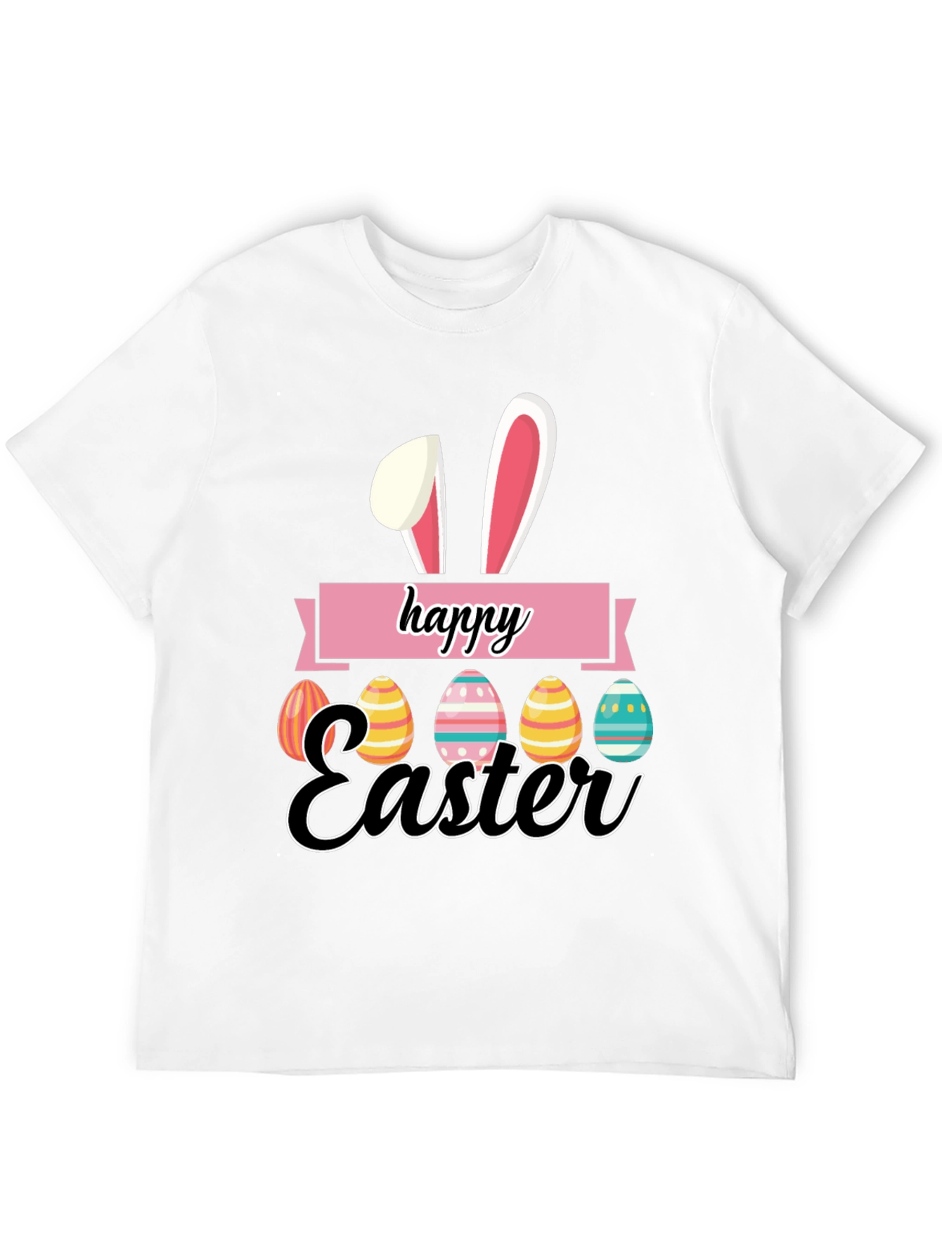 Happy Easter Bunny Eggs Graphic T-Shirt