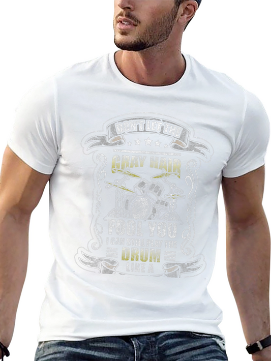 Gray Hair Drummer T-Shirt
