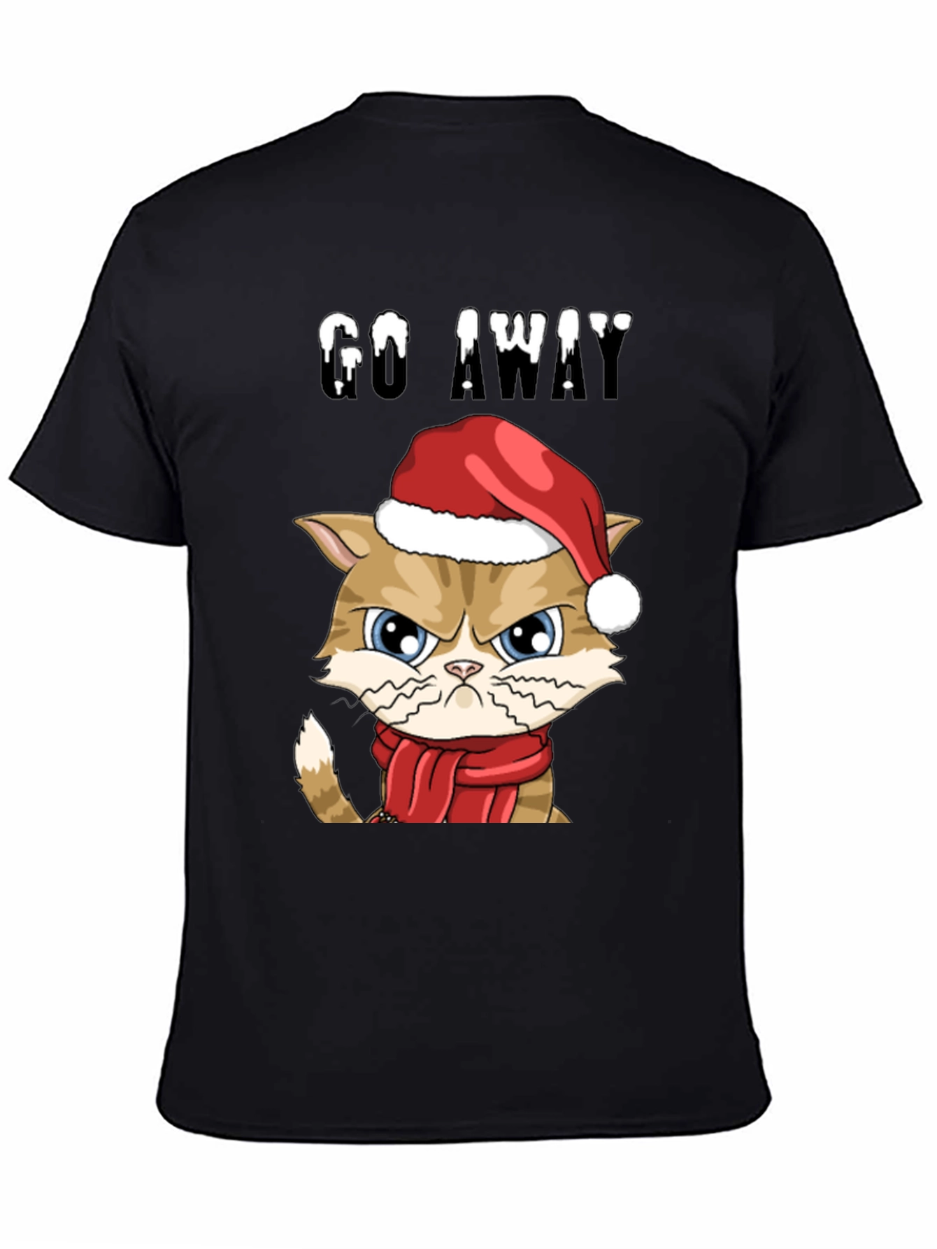 Grumpy Cat Christmas T-Shirt - Go Away