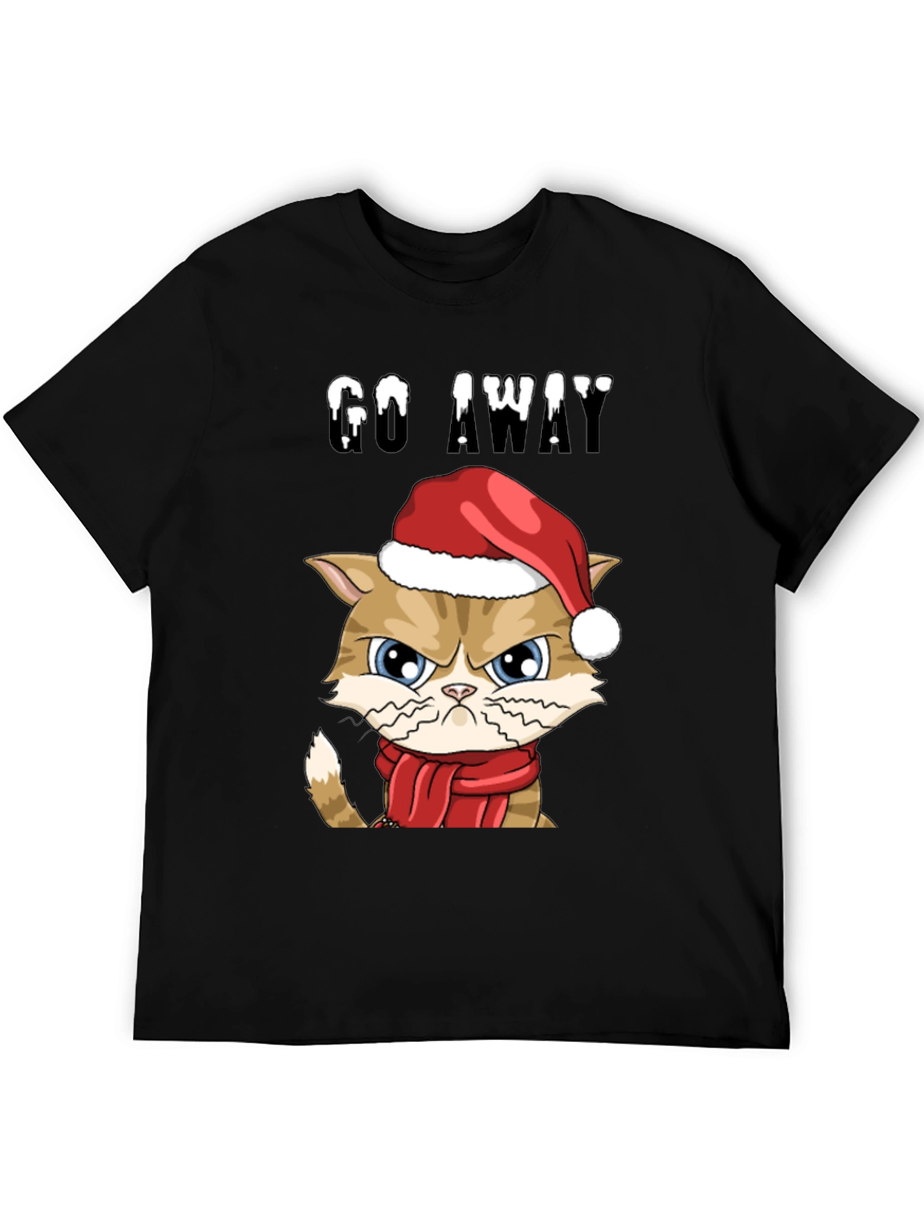 Grumpy Cat Christmas T-Shirt - Go Away