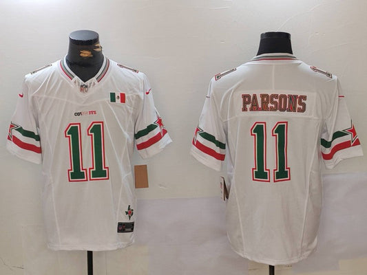 Men's Dallas Cowboys Micah Parsons #11 White Vapor F.U.S.E. Limited Jerseys
