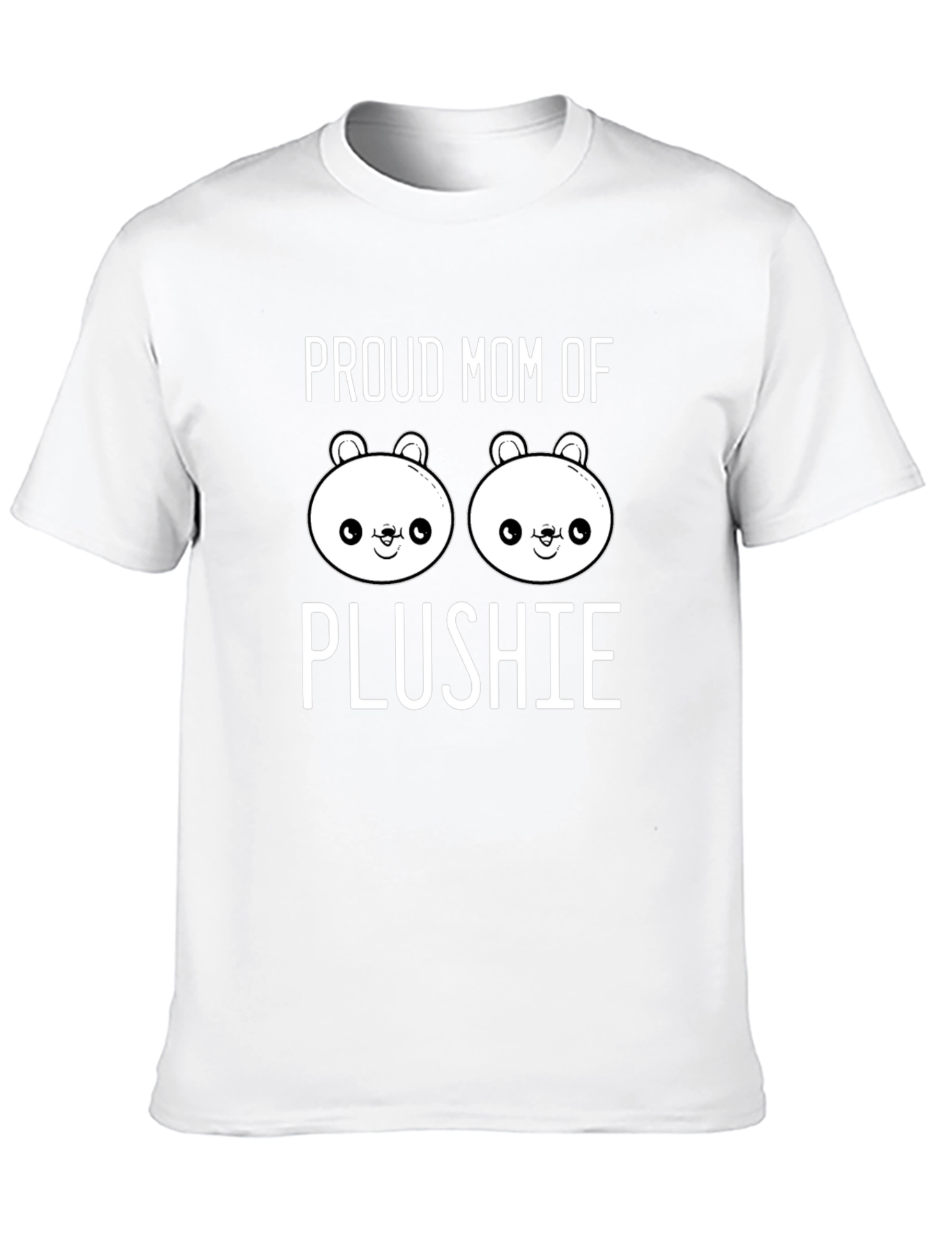 Proud Mom of Plushie Black T-Shirt