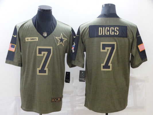 Men's Dallas Cowboys Trevon Diggs #7 Brown Game Player Jerseys