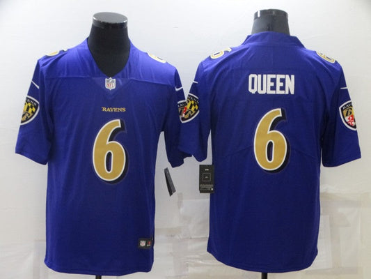 Men's Baltimore Ravens Patrick Queen #6 Purple Game Jerseys