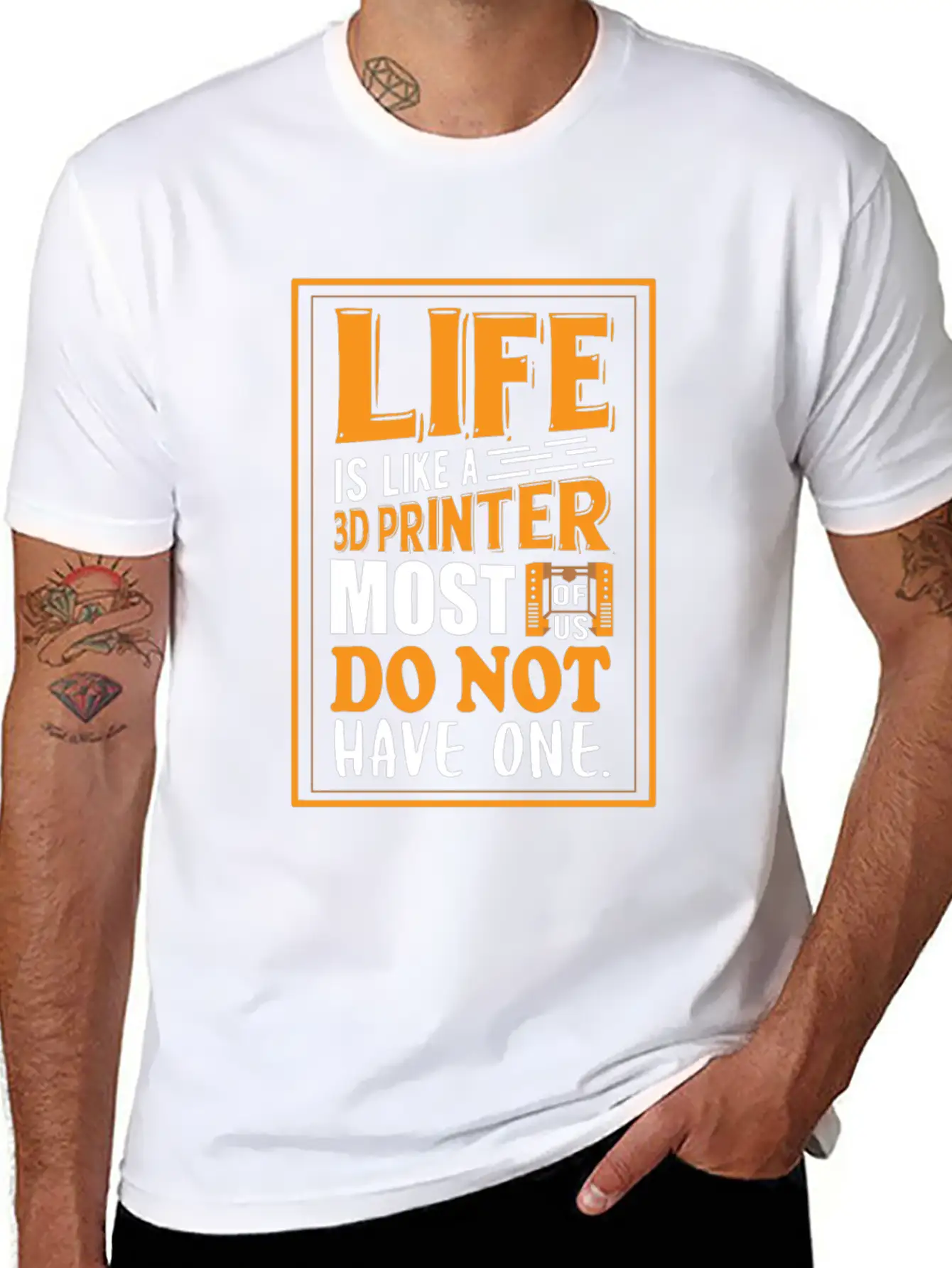 3D Printing - Life Is Like A 3D Printer Unisex Casual T-Shirt – Clean Design For Daily Comfort