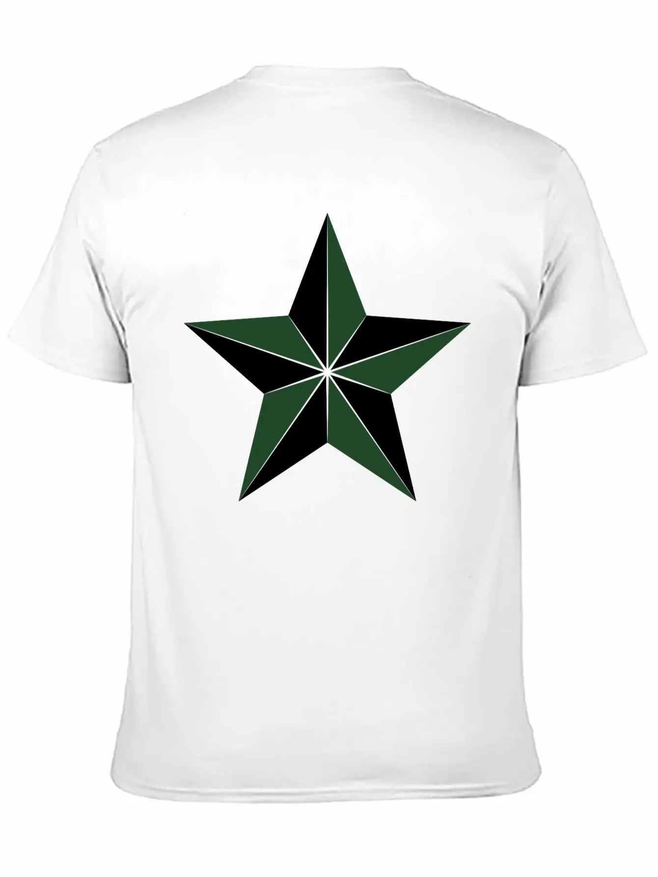 3D Segmented Silver Star Basic Graphic T-Shirt – Daily Comfort In Soft Cotton