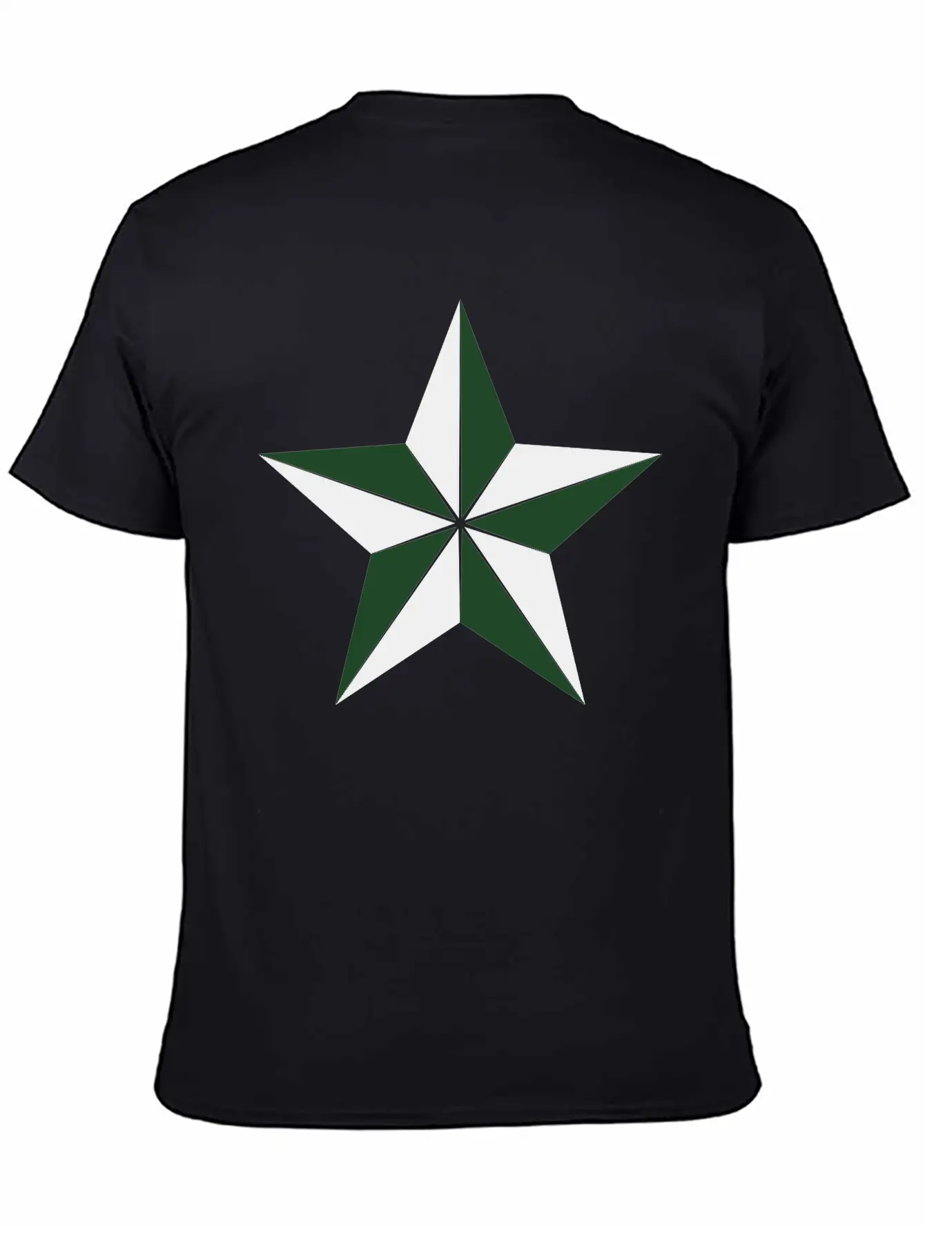 3D Segmented Silver Star Basic Graphic T-Shirt – Daily Comfort In Soft Cotton