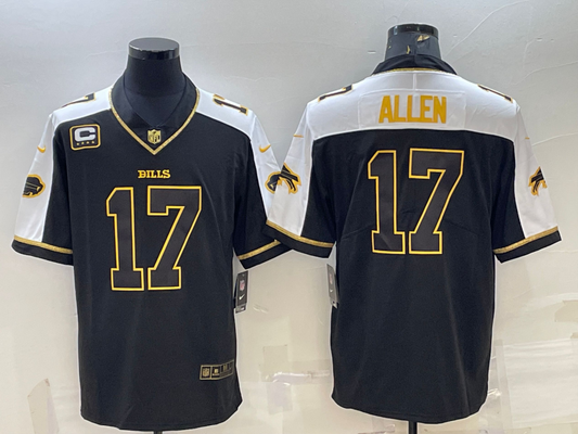 Men's Buffalo Bills Josh Allen #17 Black Player Jerseys