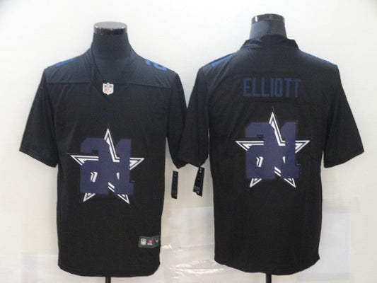 Men's Dallas Cowboys #21 Ezekiel Elliott Black Alternate Game Player Jerseys