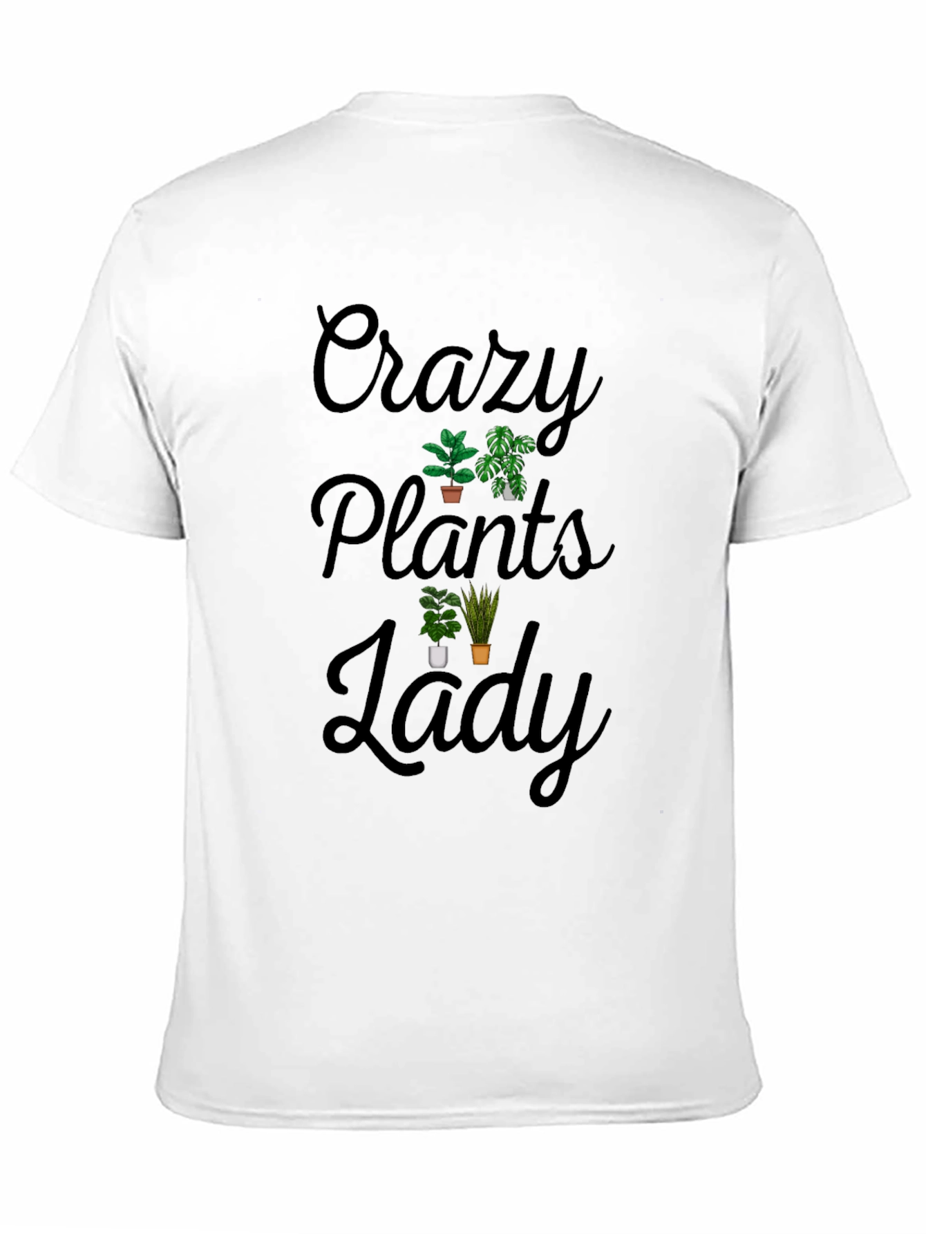Crazy Plants Lady Graphic T-Shirt - Black