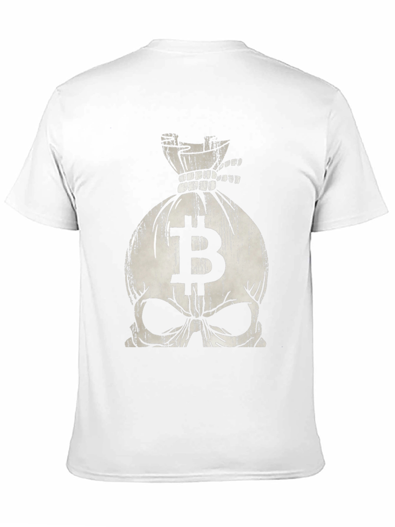Bitcoin Skull Bag T-Shirt - Crypto Fashion