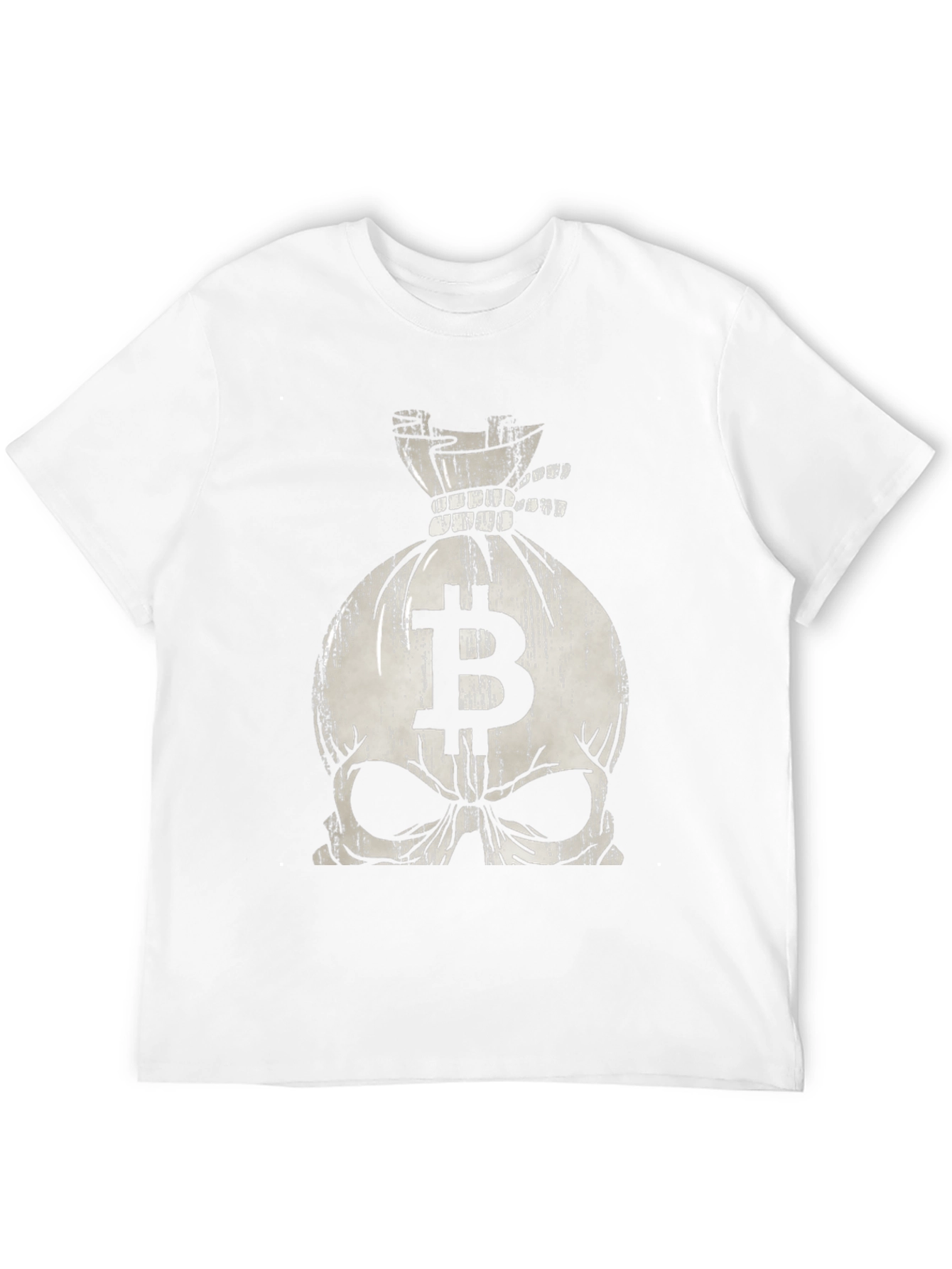 Bitcoin Skull Bag T-Shirt - Crypto Fashion