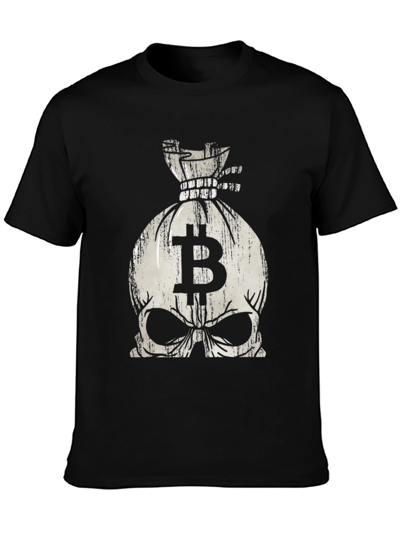 Bitcoin Skull Bag T-Shirt - Crypto Fashion