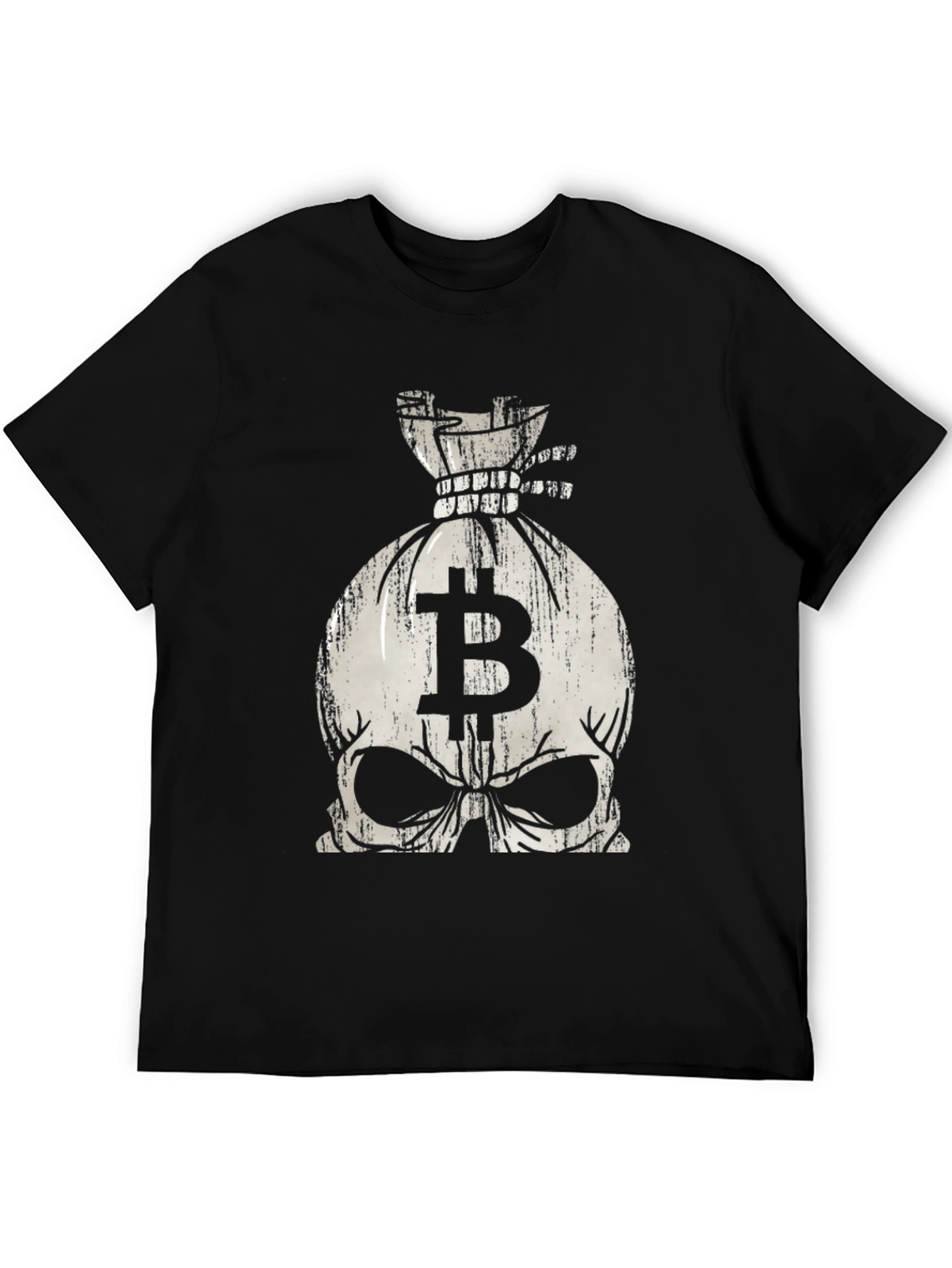 Bitcoin Skull Bag T-Shirt - Crypto Fashion