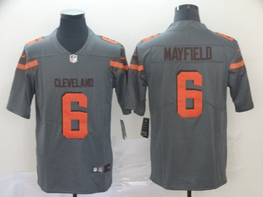 Men's Cleveland Browns Baker Mayfield Gray Inverted Legend Jerseys