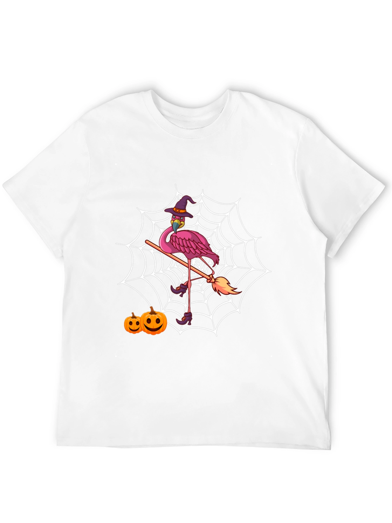 Halloween Flamingo Witch T-Shirt