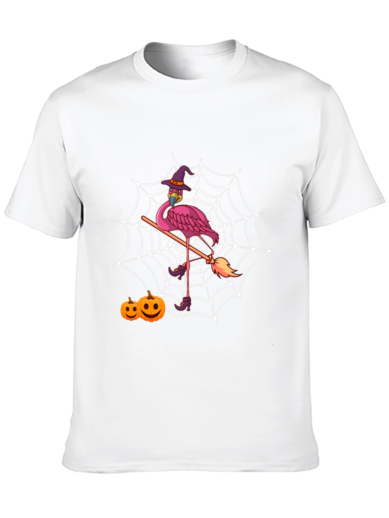 Halloween Flamingo Witch T-Shirt