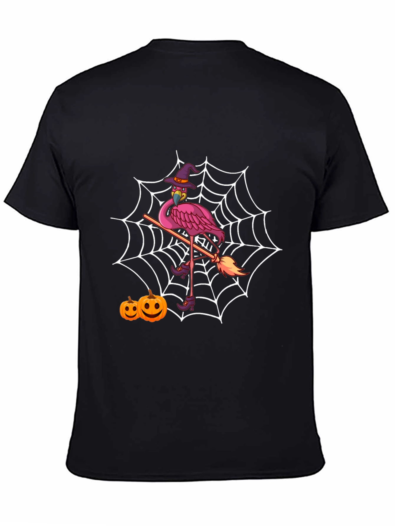 Halloween Flamingo Witch T-Shirt