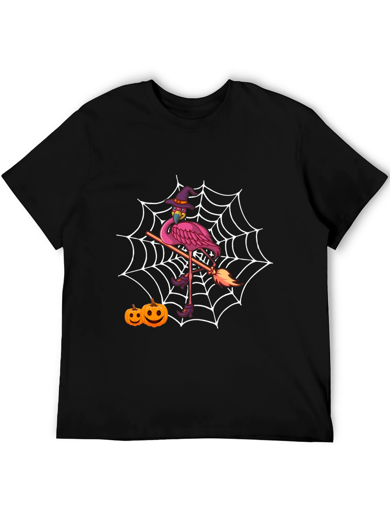Halloween Flamingo Witch T-Shirt
