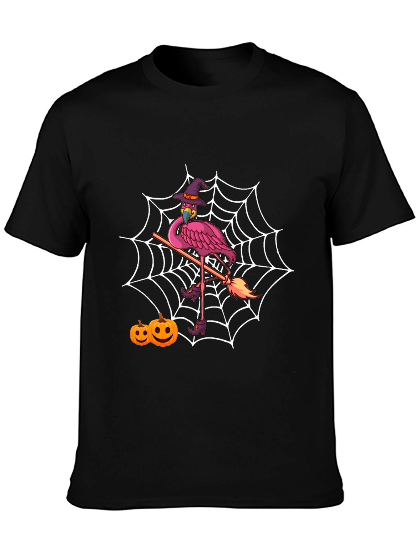 Halloween Flamingo Witch T-Shirt