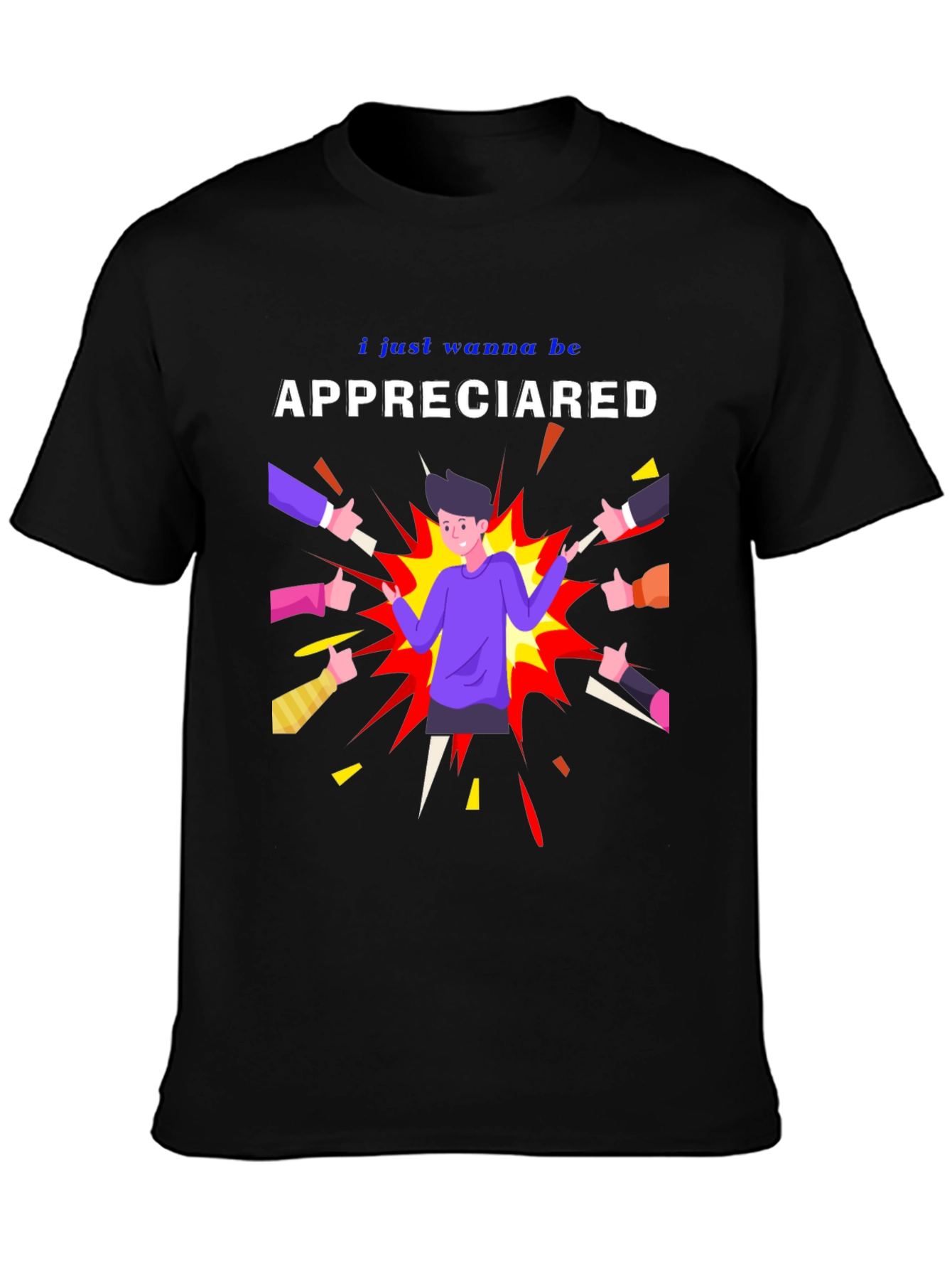 Appreciated Graphic Print T-Shirt - Trendy Black Tee
